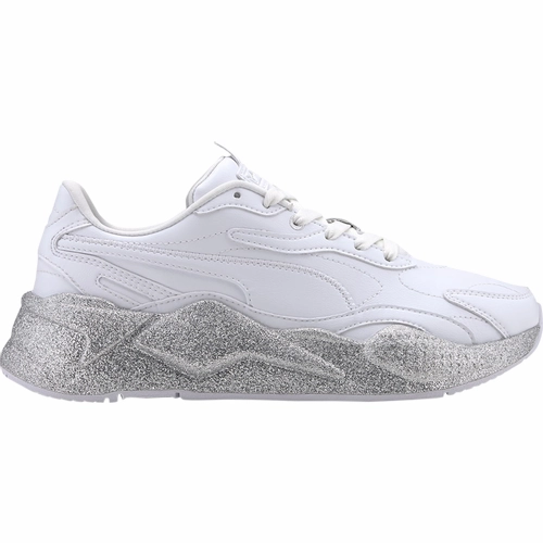 Puma Women's RS X3 Glitz Shoes - White / Silver Puma Deadlift Shoes