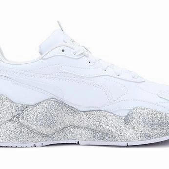 Puma Shoes Leather Puma Women's RS X3 Glitz Shoes - White / Silver