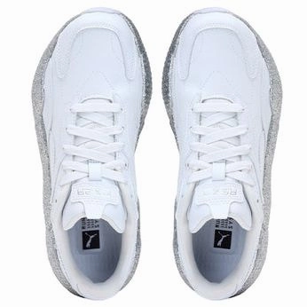 Puma Women's RS X3 Glitz Shoes - White / Silver Puma Running Shoes Profoam