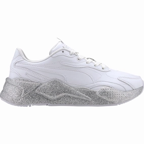 Puma Women's RS X3 Glitz Shoes - White / Silver Puma Atelier New Regime Shoes