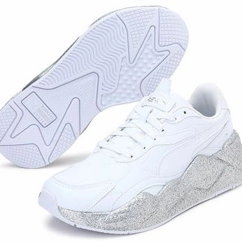 Cell Thrill Puma Shoes Puma Women's RS X3 Glitz Shoes - White / Silver