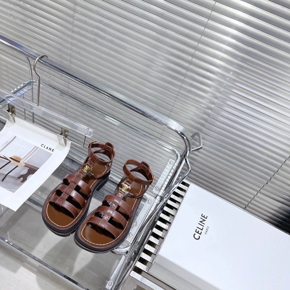 SE1161 Celine Clea Triomphe Gladiatop Chunky Sandal / Size5-10