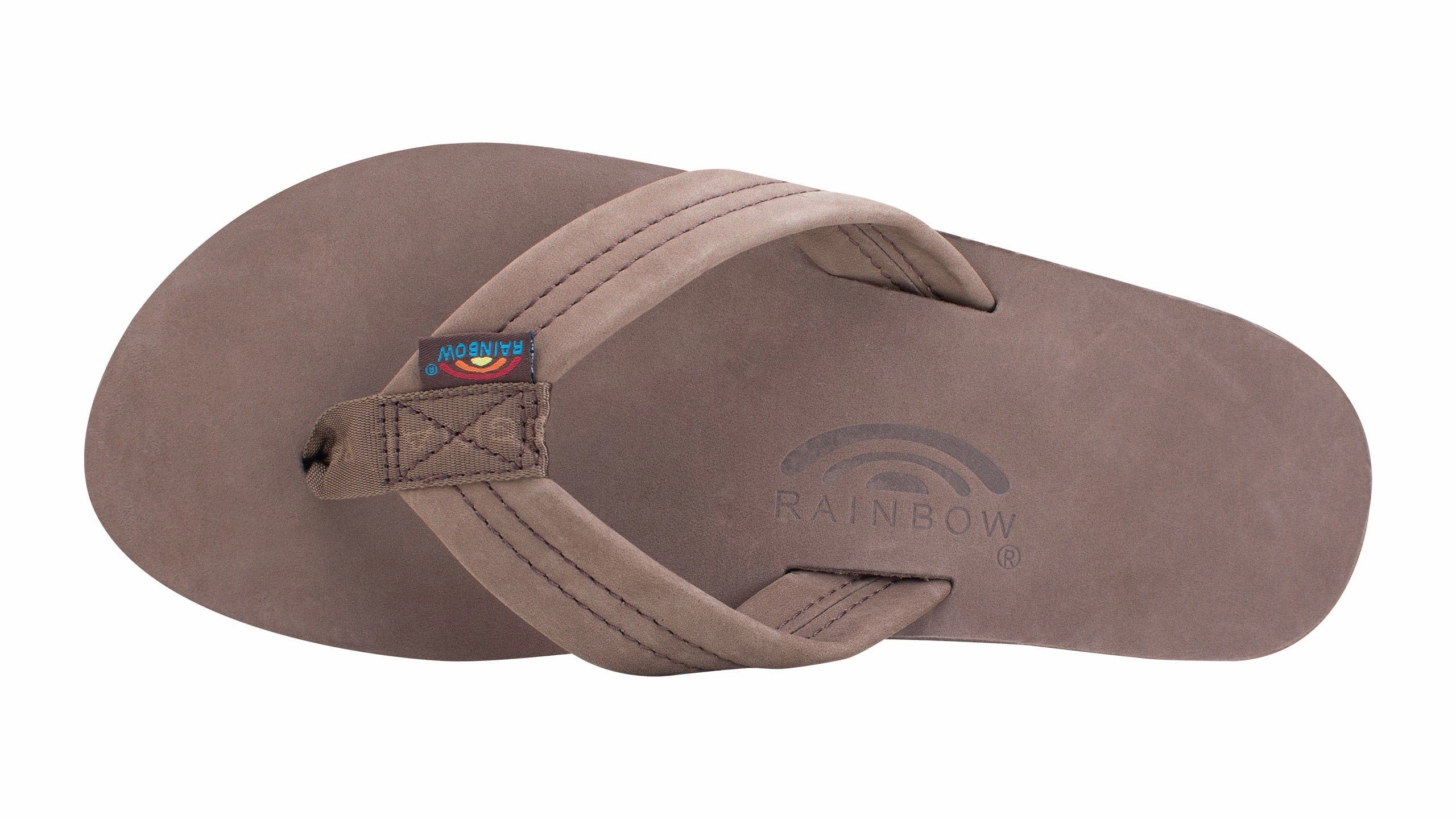 Rainbow Single Layer Leather Sandal-Expresso
