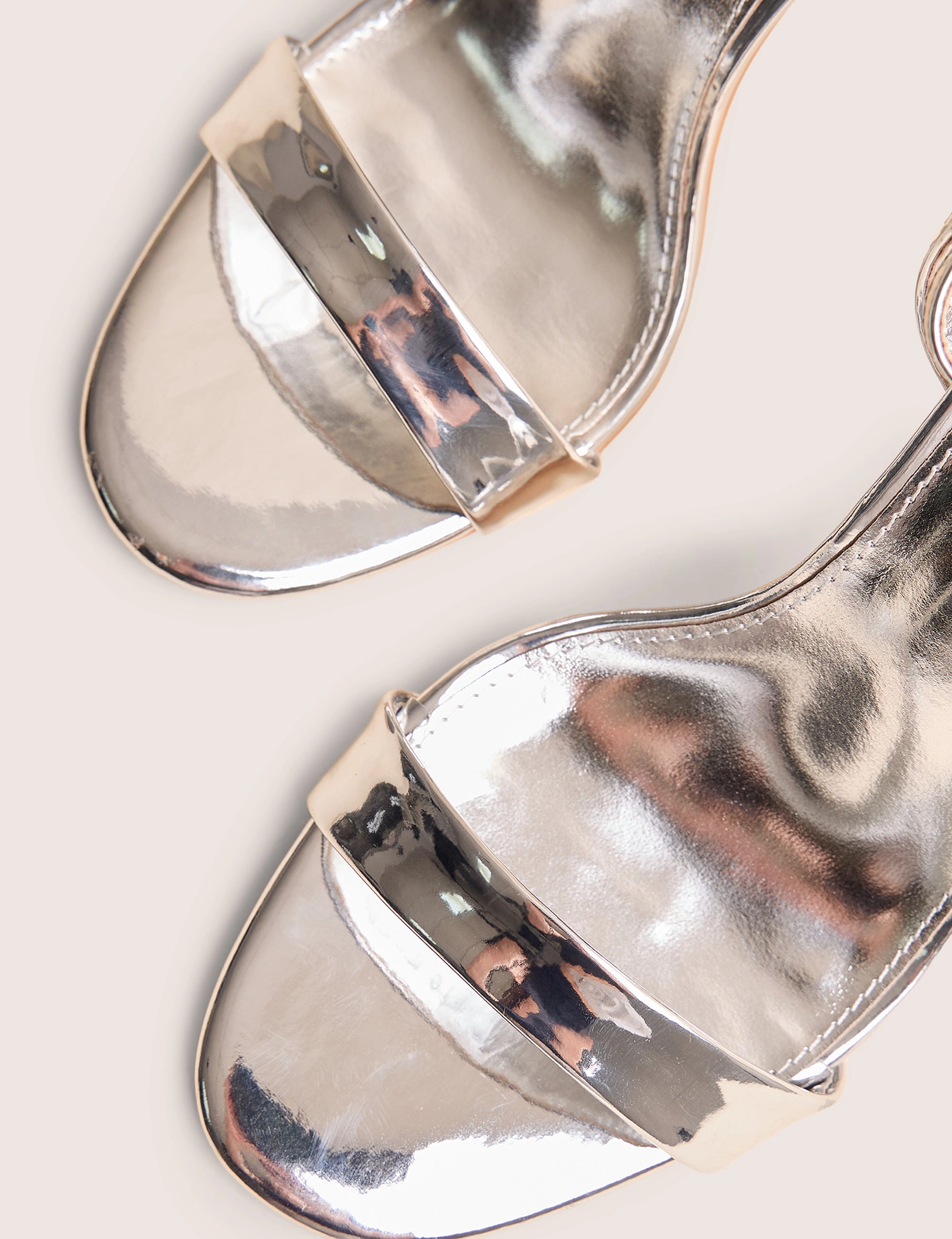 High Heels For 10 Year Olds Soho Silver Metallic Barely There Strappy Stiletto Heels