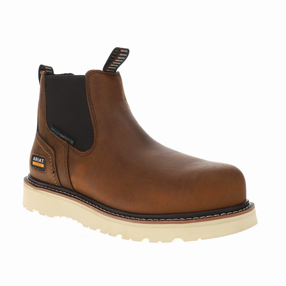 Best Slip On Work Boots Reviews Rebar 6 Inch Waterproof Composite Toe Work Boots