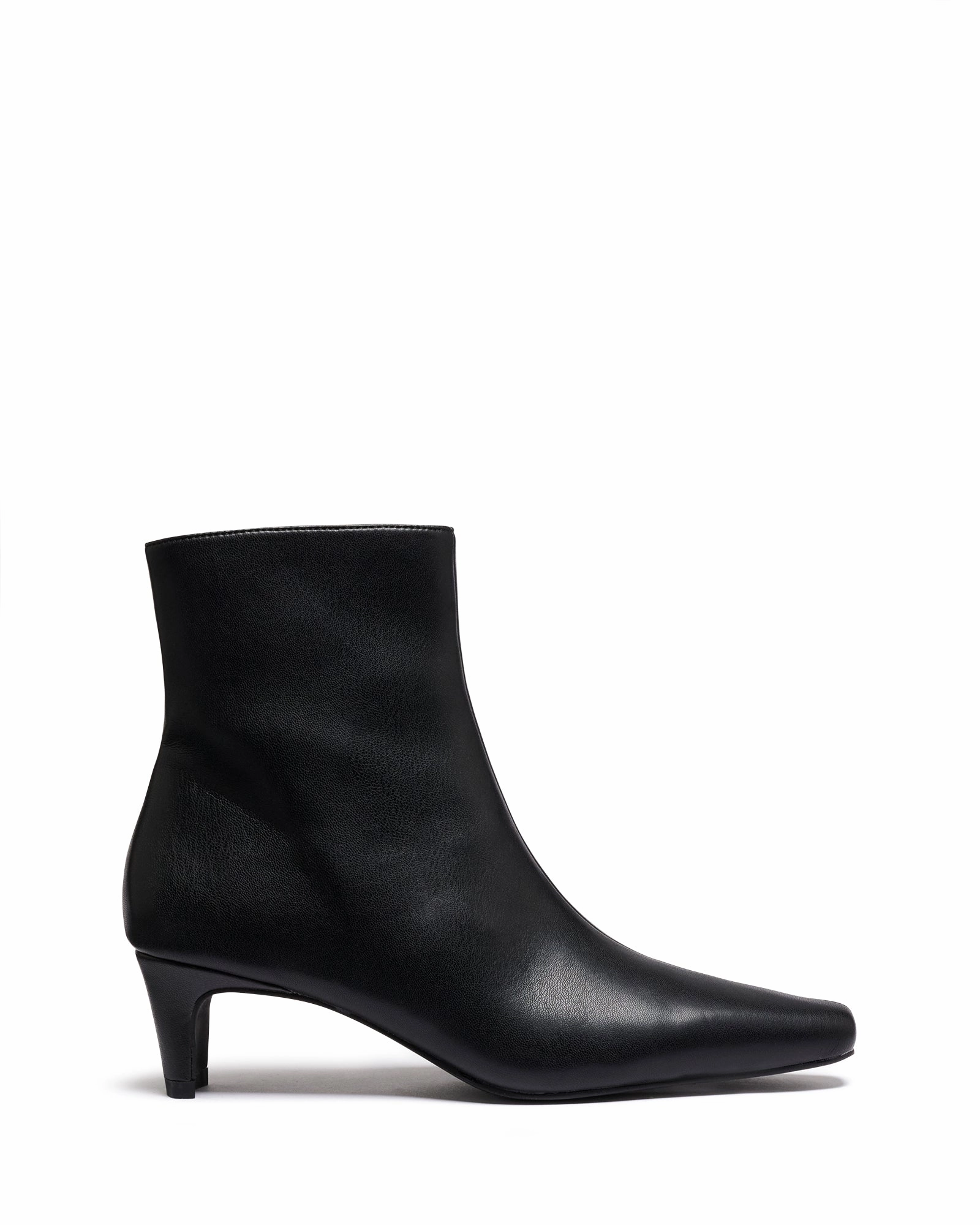 Reese Black Smooth *FINAL SALE* Buttery Soft Leather Ankle Boots