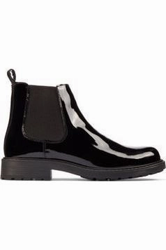 Clark Orinoco2 Lane black patent wide fit Chelsea Boots For Big Ankles