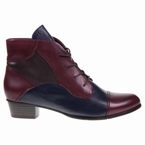 Regarde Le Ciel Stefany 123 Sangria Glove Leather Boot (Women's) Chelsea Boots Heeled