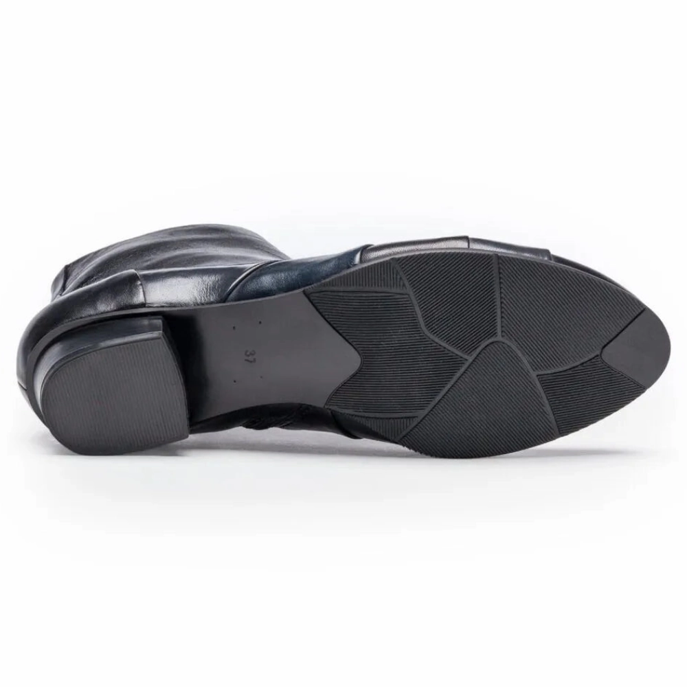 Knee High Chelsea Boots Regarde Le Ciel Stefany 172 Black/Navy/Piombo Bootie (Women's)