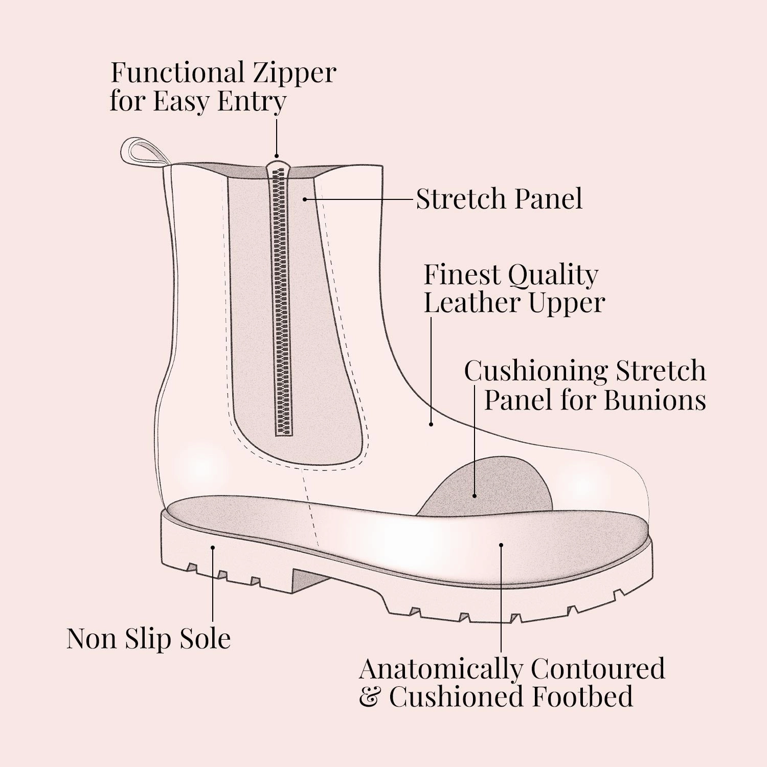 Reign: Black Leather Dillards Ankle Boots