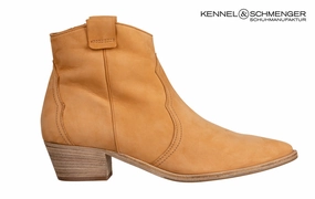 Ken Cowboy Camel Stockholm Leather Ankle Boots