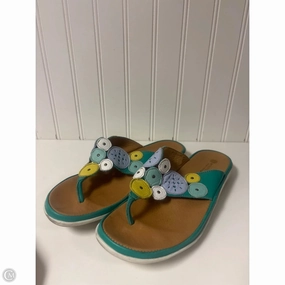 Sandals Flip Flops By Eric Michael London In Green, Size: 8.5 Flip Flops Luxury Brand