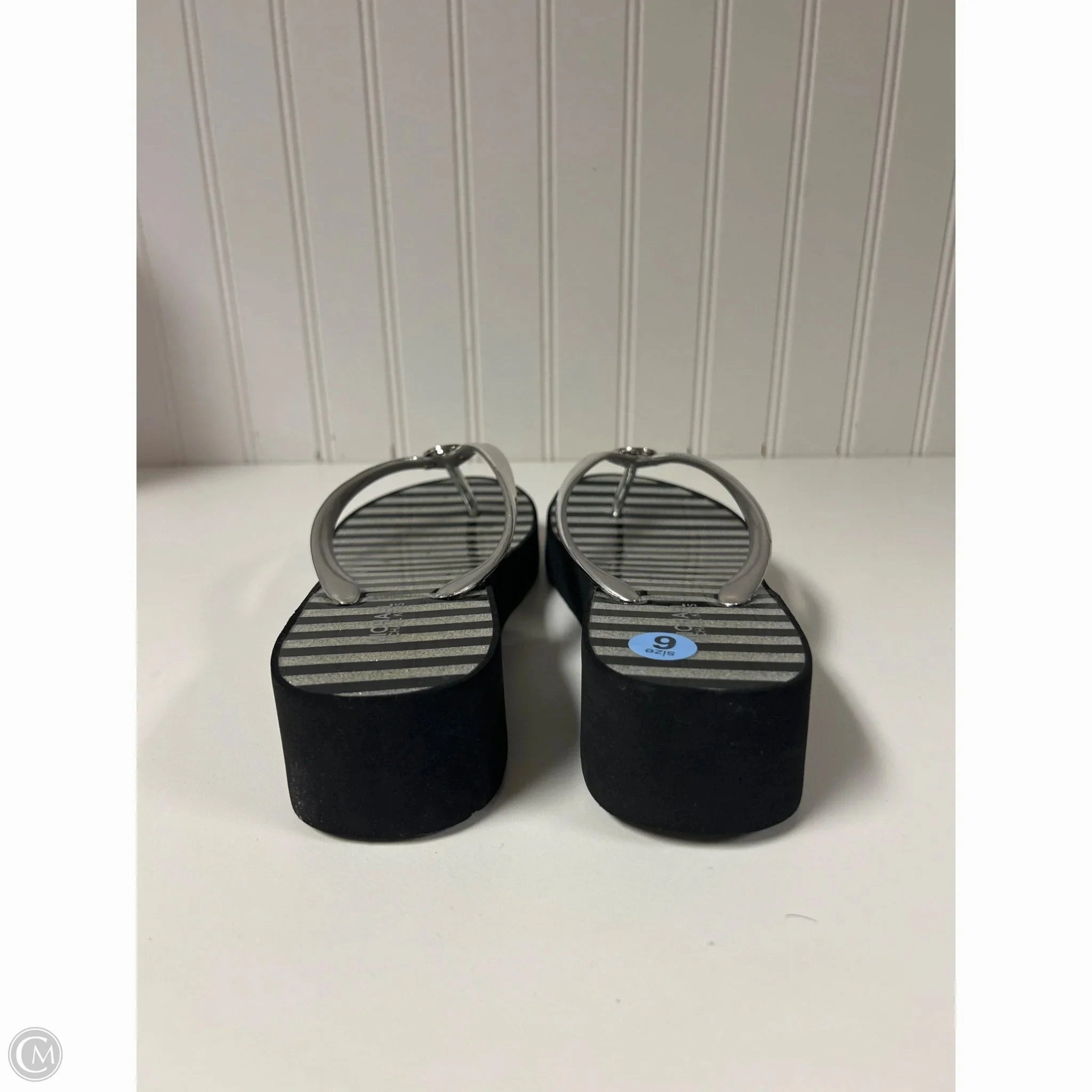 Sandals Flip Flops By Michael By Michael Kors In Striped Pattern, Size: 6 Rossimoda Flip Flops