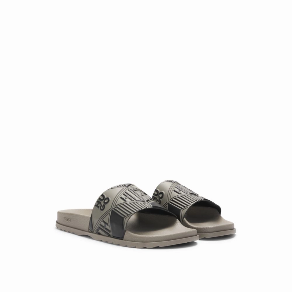 Italian-made slides with mixed logos Comfy Air Slippers