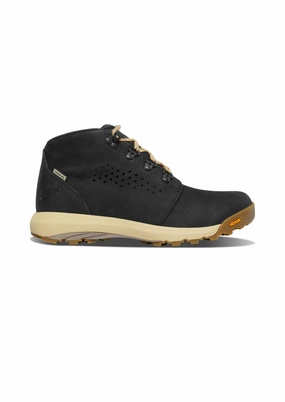 Womens Inquire Chukka 4' Leather Hiking Boots In Black Wolf Hiking Boots