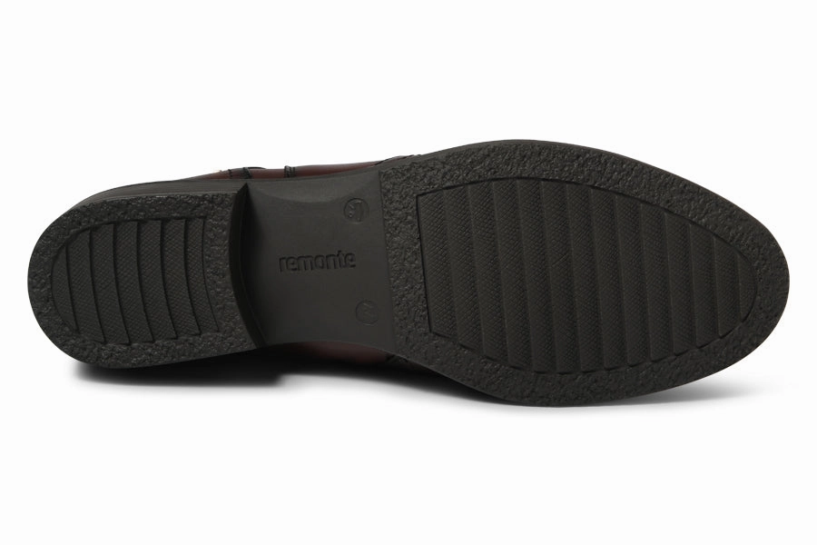 REM CHAGALL BROWN Lace-up Leather High Heel Ankle Boots