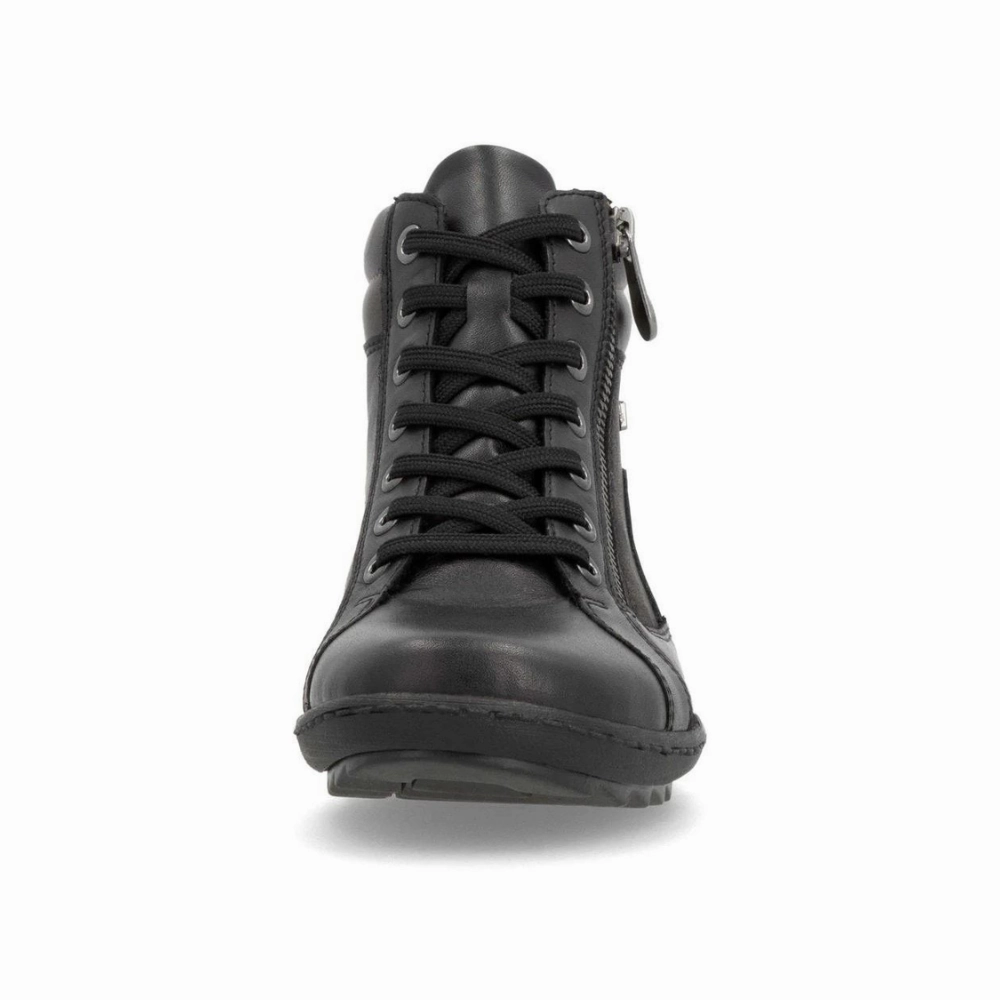 Remonte Liv 58 Black/Antique Leather Boot (Women's) Chelsea Boots True To Size