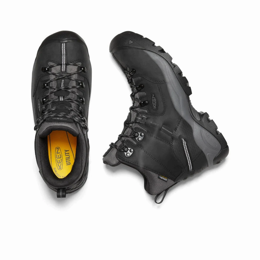 Western Work Boot KEEN UTILITY PITTSBURGH ENERGY 6" STEEL TOE - BLACK
