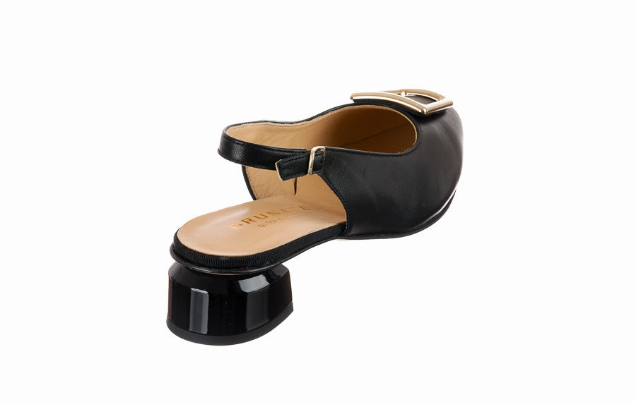 Br Carnation Black Flat Shoes Office Work