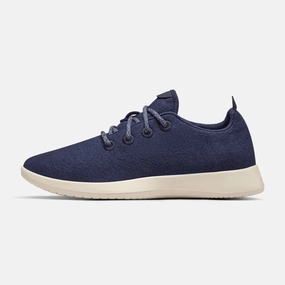 Allbirds Wool Runners - LIMITED EDITION: Navy Blue (Cream Sole) Good Running Shoes For Pavement