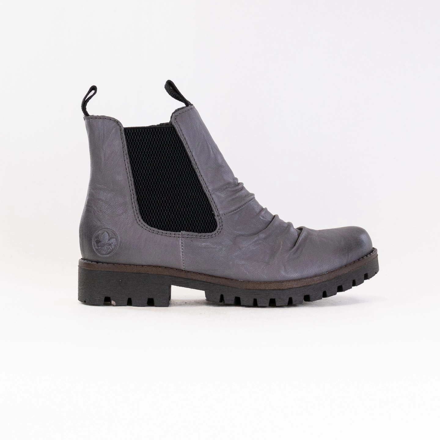 Gray Chelsea Boots Rieker Payton 78555 (Women's) - Fumo/Schawrz