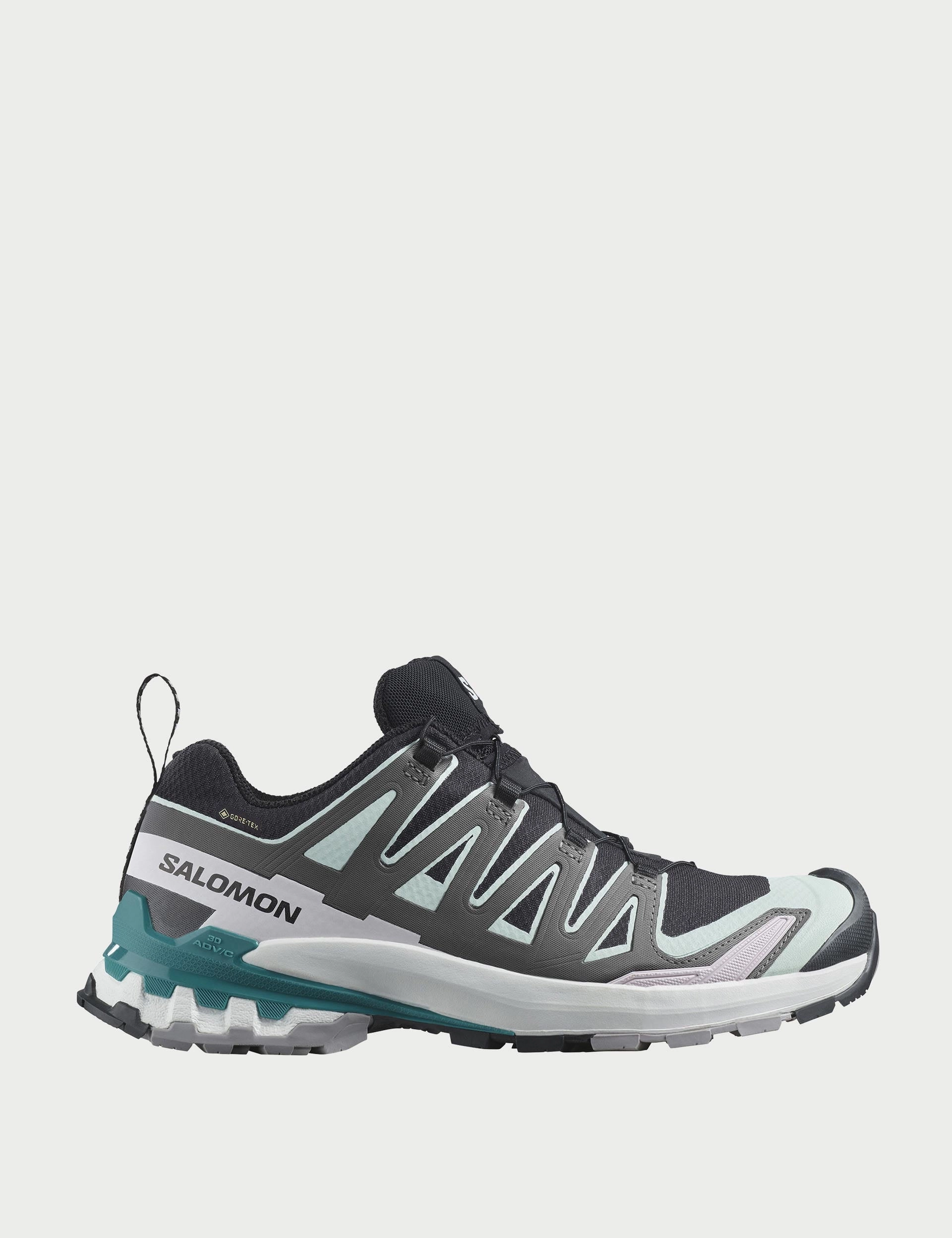 3 4 Trail Running Shoes XA Pro 3D V9 Gore-Tex - Black/Bleached Aqua/Harbor Blue