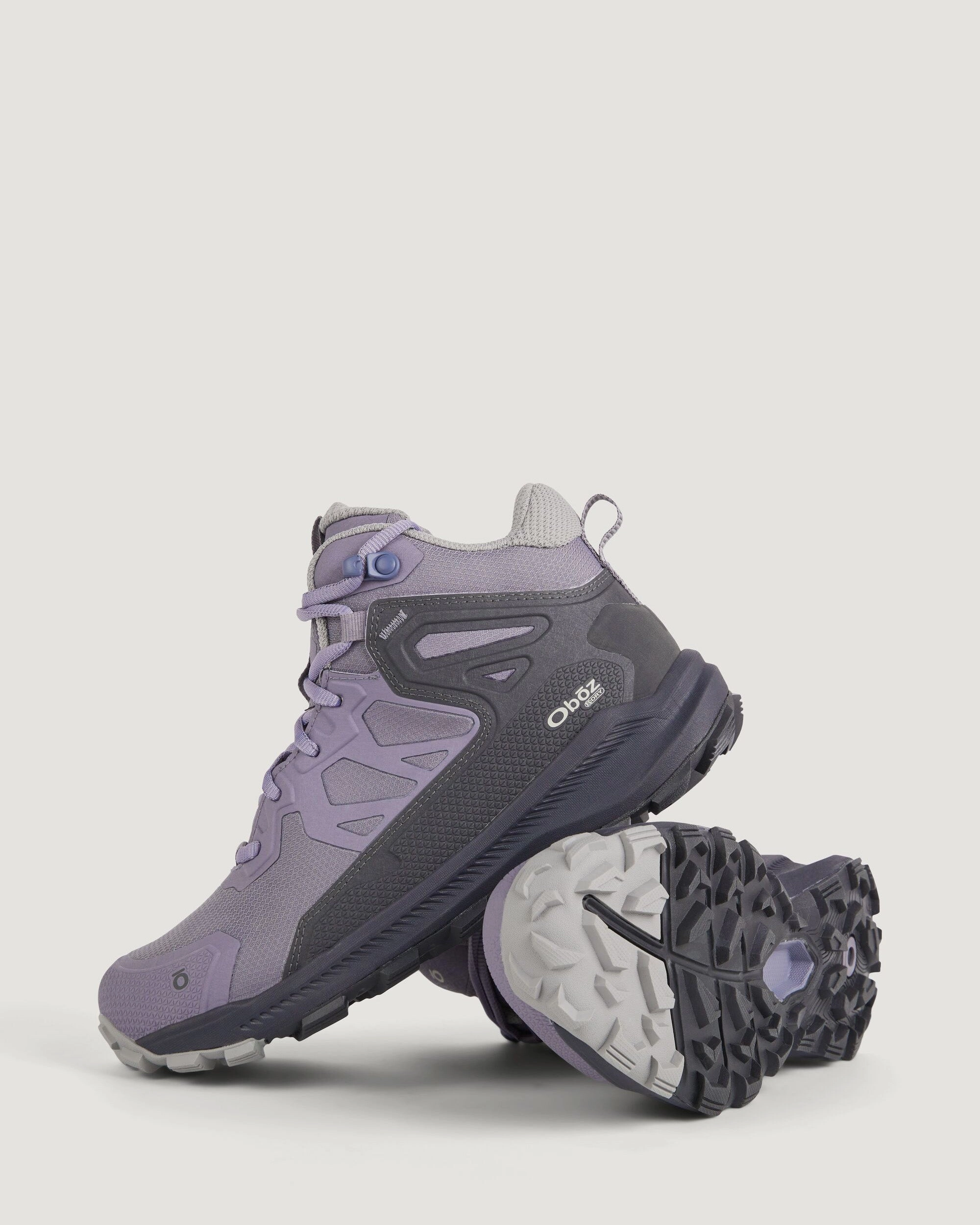 Tan Hiking Boots With Laces Women's Oboz Katabatic Waterproof Mid Hiking Boots - Mineral