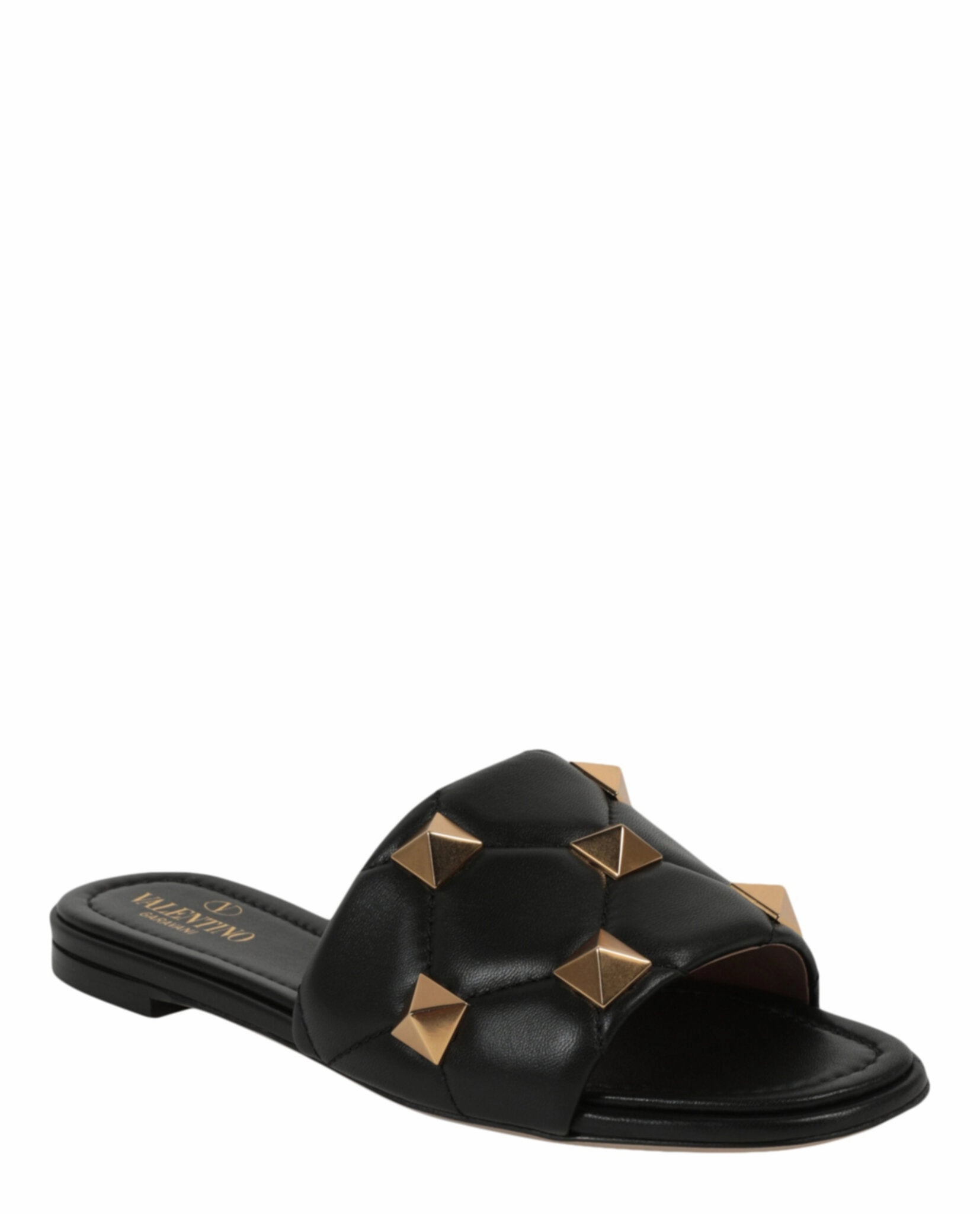 Rockstud Leather Slides Slides Bloom Supreme