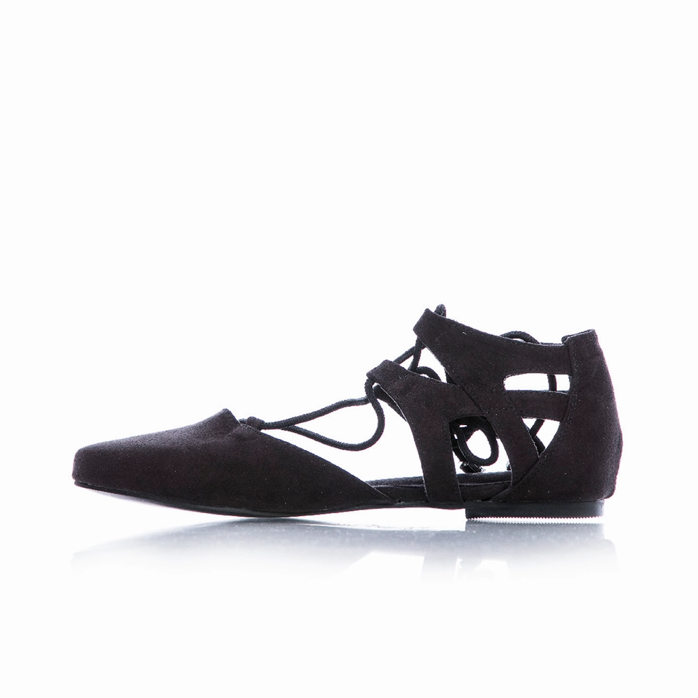 Rosalina - Pointed Closed Toe Flat Dance Sandals (Street Sole) Suede Flats Shoes