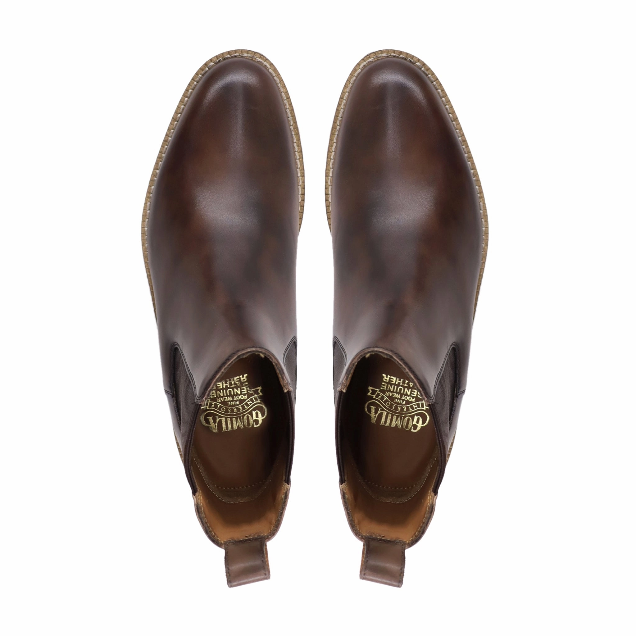 Chelsea Boots Flache Sohle Ruben - Men's Brown Patina Calf Leather Chelsea Boot