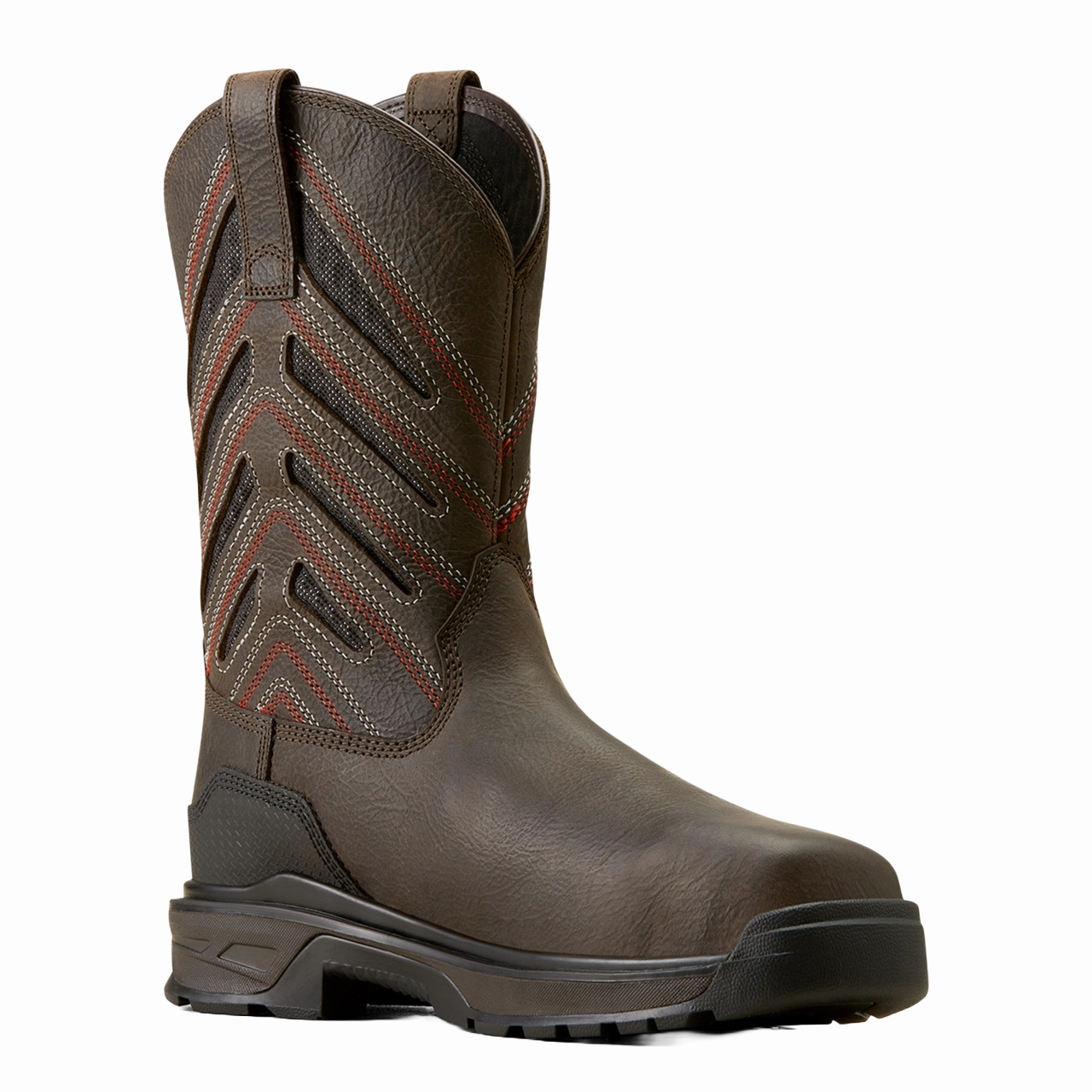 Composition Toe Work Boots Ariat Men's Intrepid VentTEK Iron Coffee Brown Work Boot 10050830