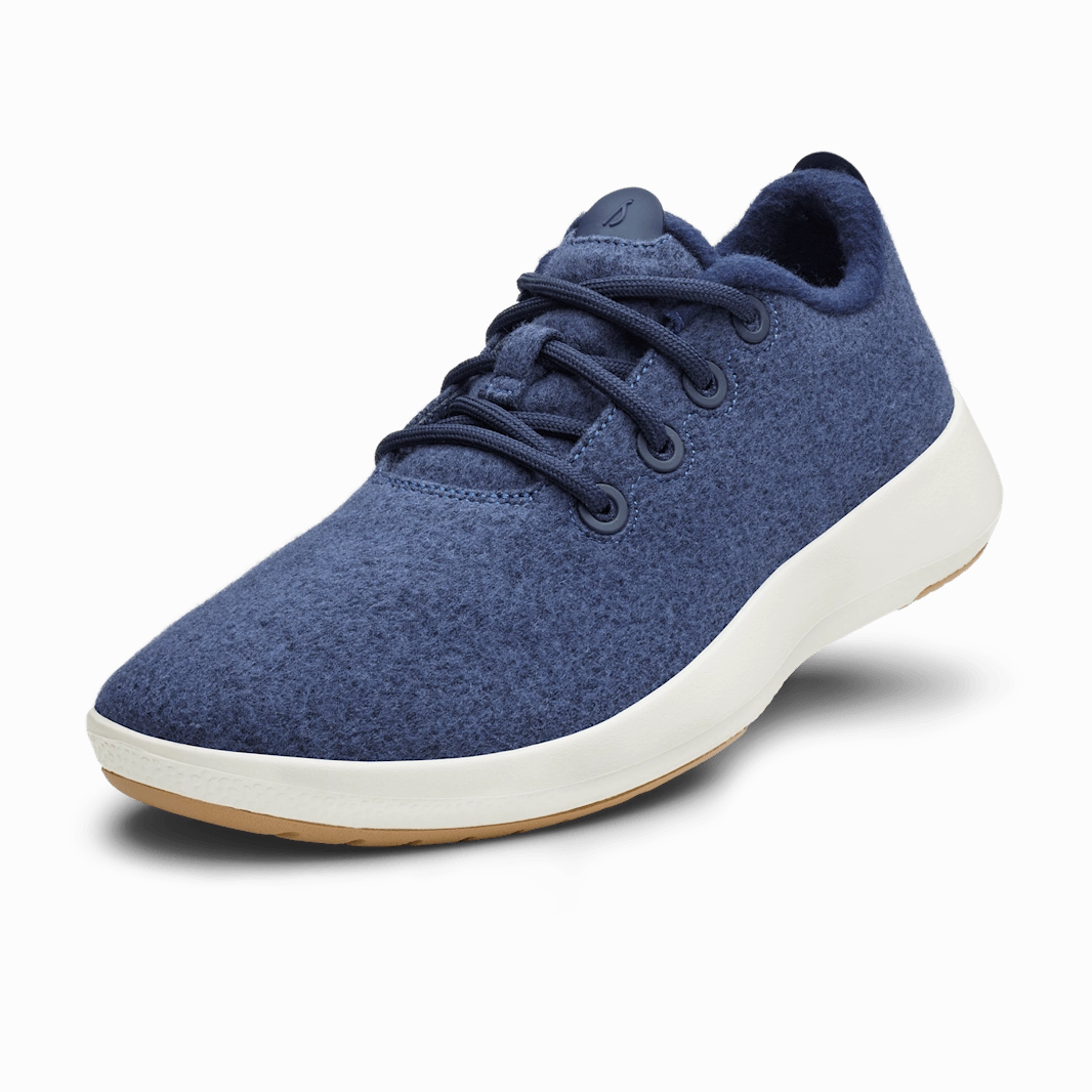 Lightest Trail Running Shoes Allbirds Wool Runners Mizzles - LIMITED EDITION: Hazy Indigo (Natural White Sole)