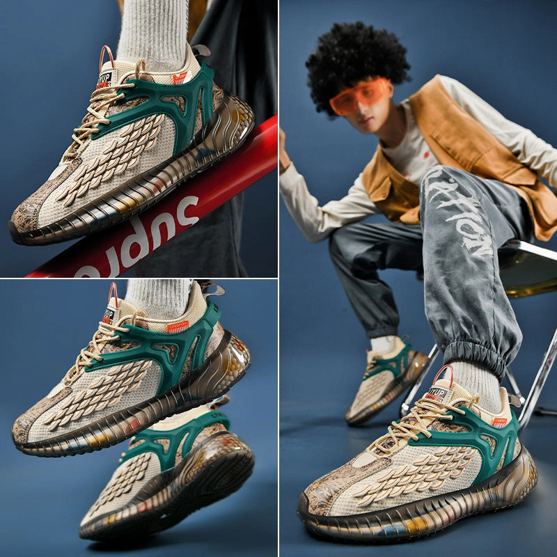 2000s Running Shoes Shoes Men's Spring New Breathable Running Shoes National Tide Sports Shoes Men's Spring And Autumn Men's Casual Shoes AJ Dad Shoes