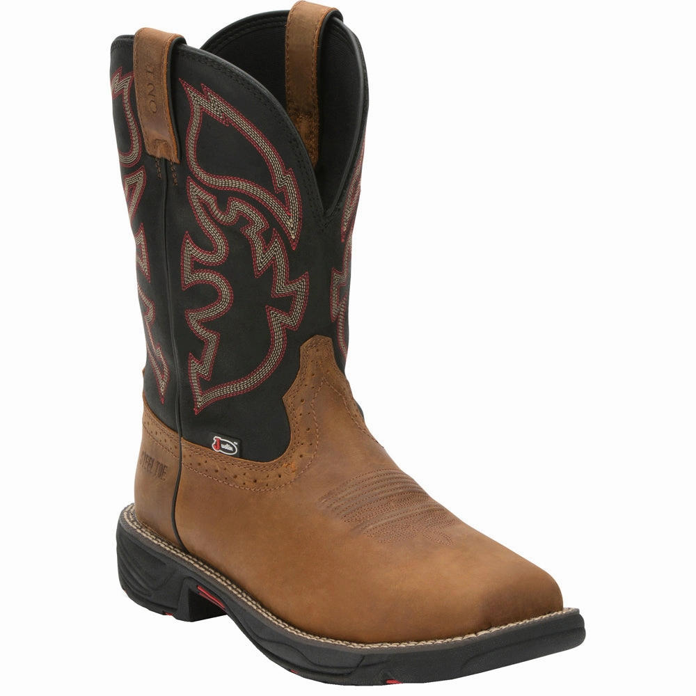 Rush 11 Inch Waterproof Composite Toe Work Boots Cowboy Work Boots Square Toe