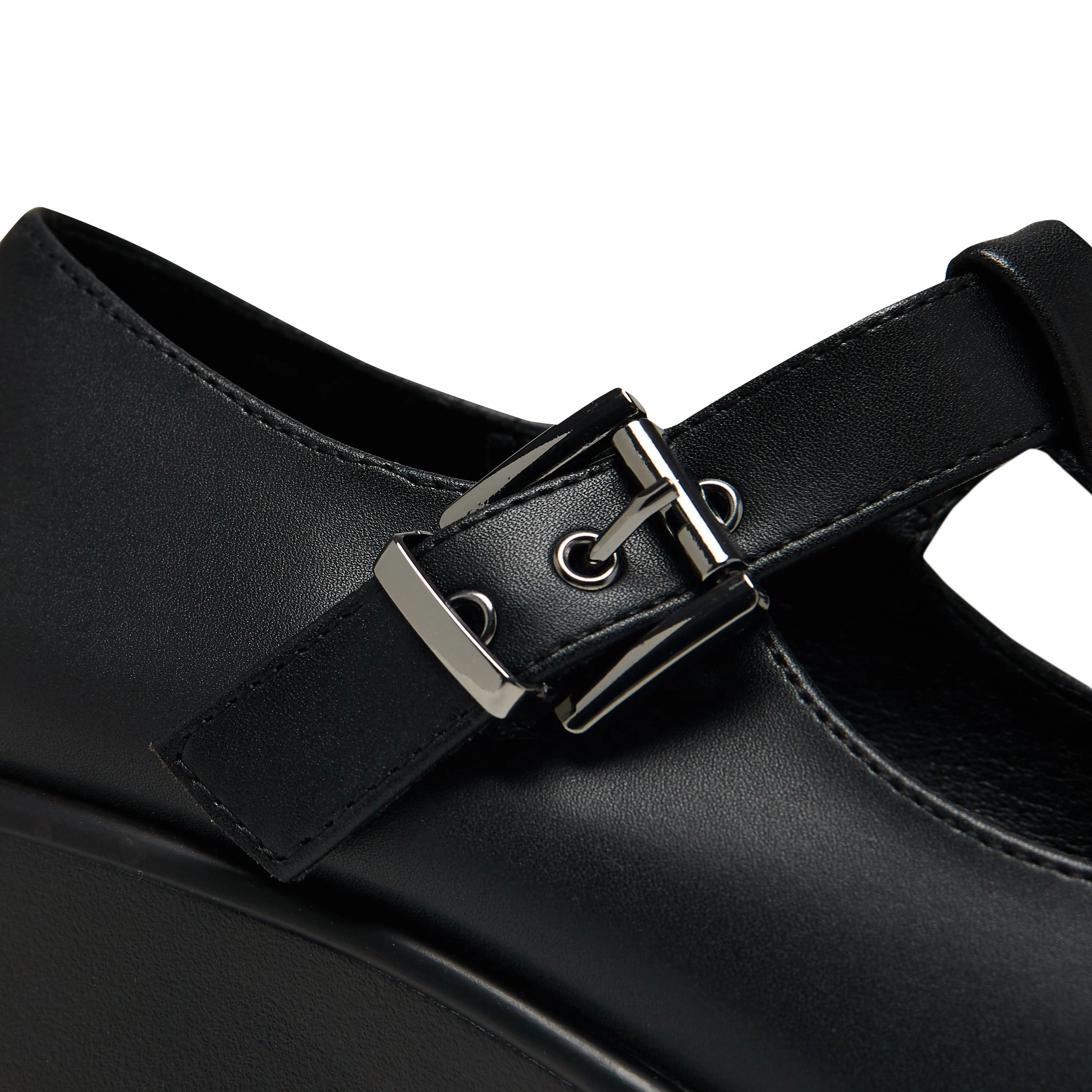 SAI Black Mary Jane Shoes 'Faux Leather Edition' Mary Jane Dress Shoes Wide Width