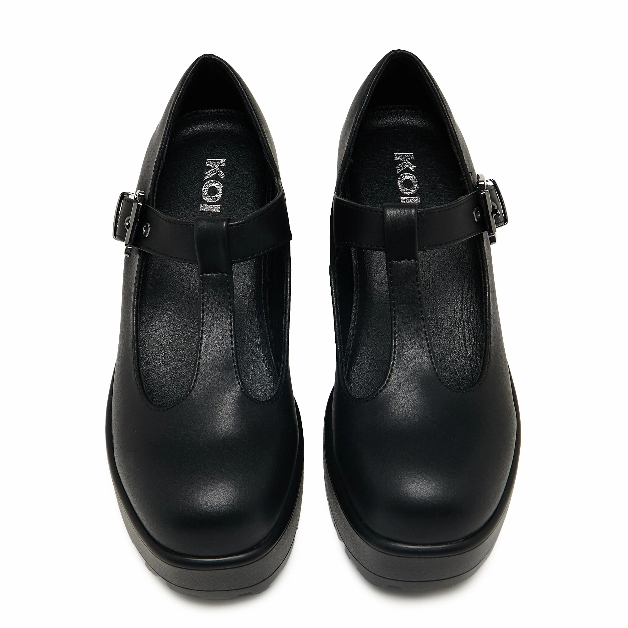 SAI Black Mary Jane Shoes 'Faux Leather Edition' Mary Jane Flat Shoe Lolita
