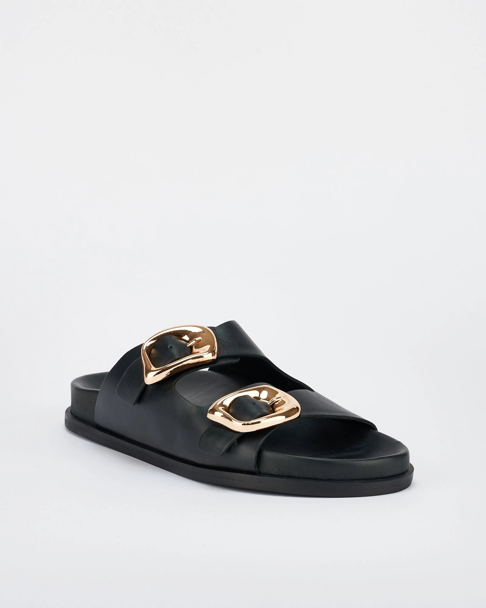 Mink Slippers San Jose Footbed Black/Gold