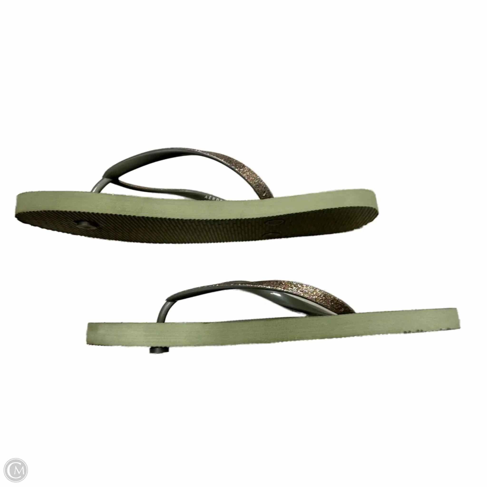 I Want My Flip Flops Meme Sandals Flip Flops By Aeropostale In Green, Size: 7