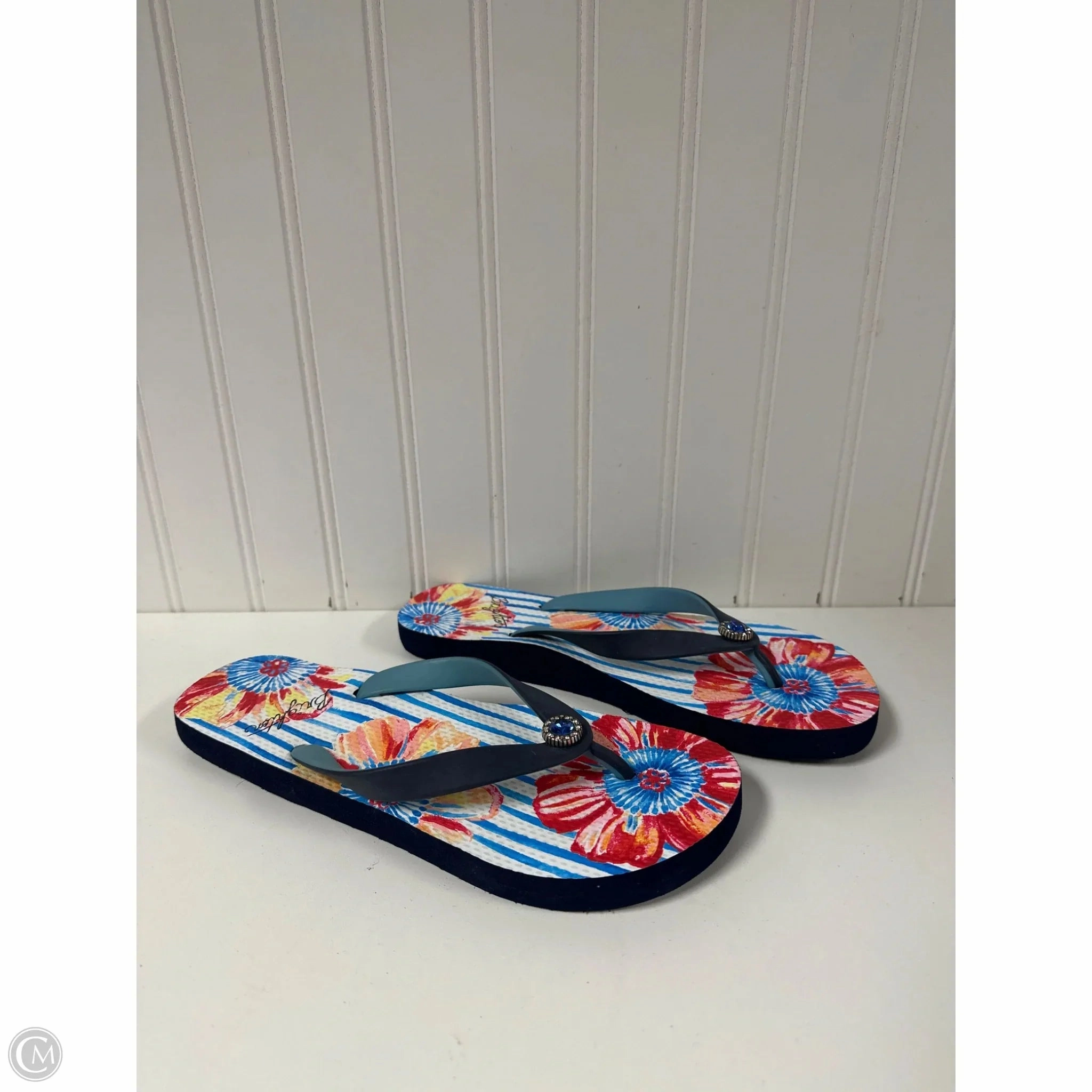 Sandals Flip Flops By Brighton In Blue, Size: 8 Tabi Flip Flops