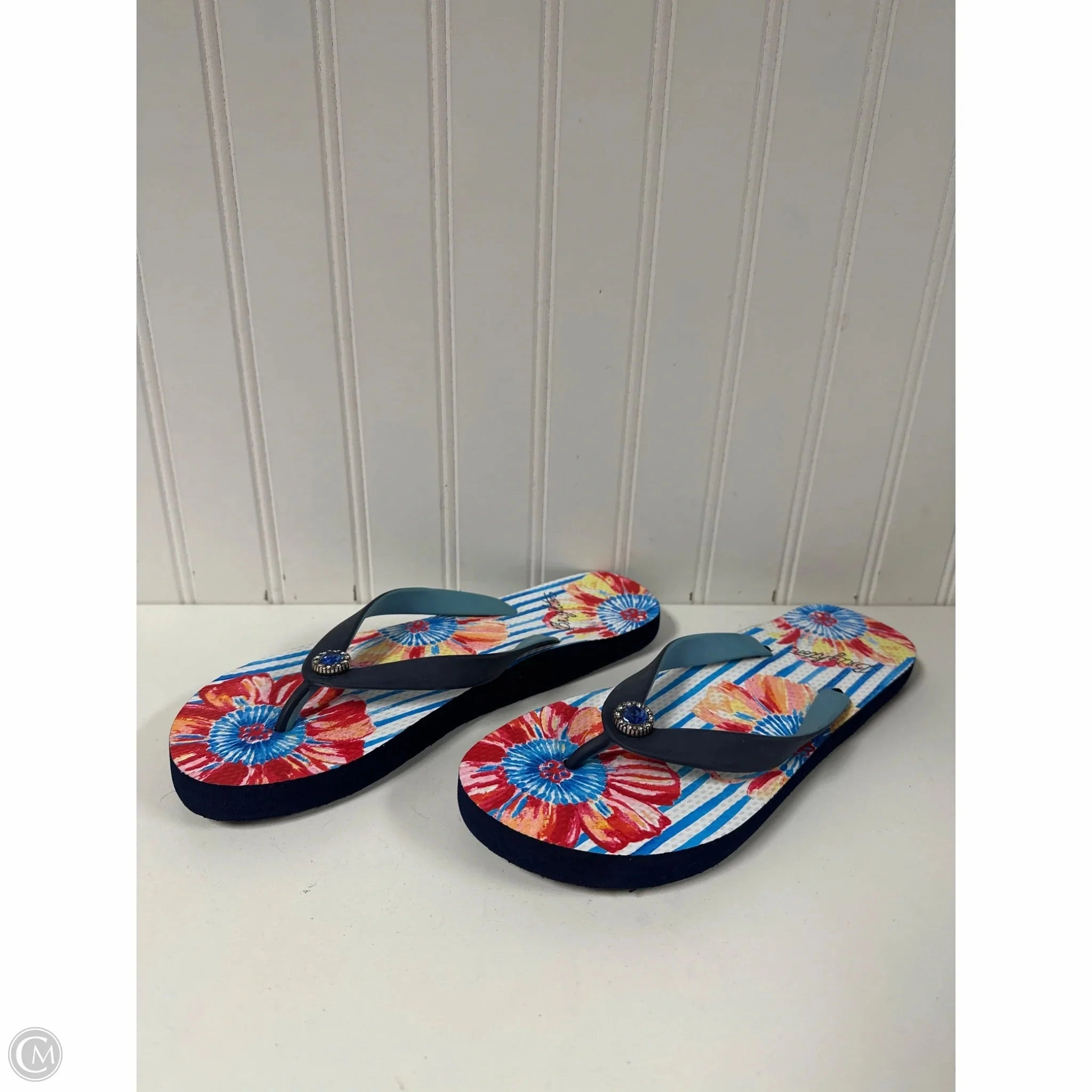Yellow Flip Flops Sandals Flip Flops By Brighton In Blue, Size: 8