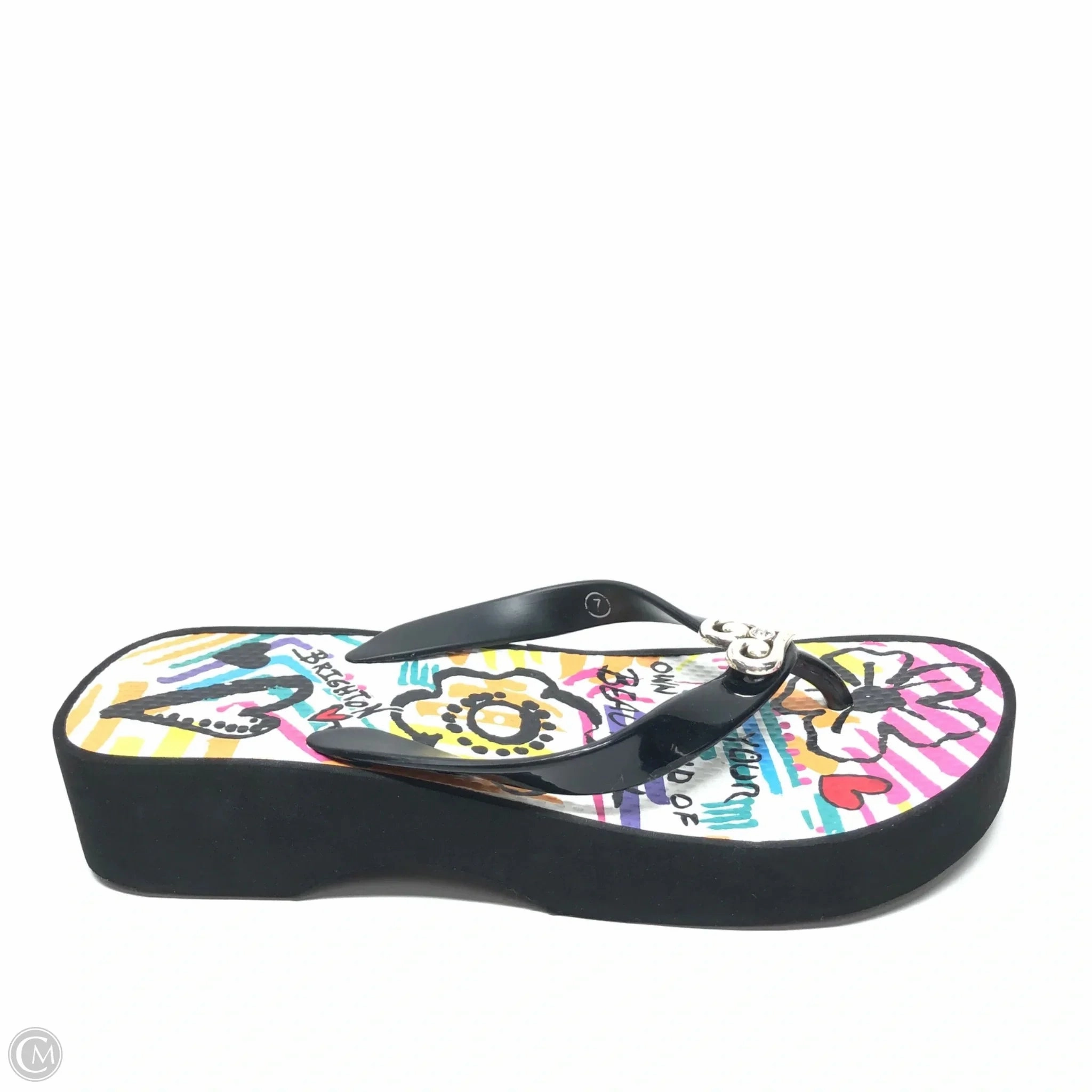 Sandals Flip Flops By Brighton In Multi-colored, Size: 7 Cheap Flip Flops With Arch Support