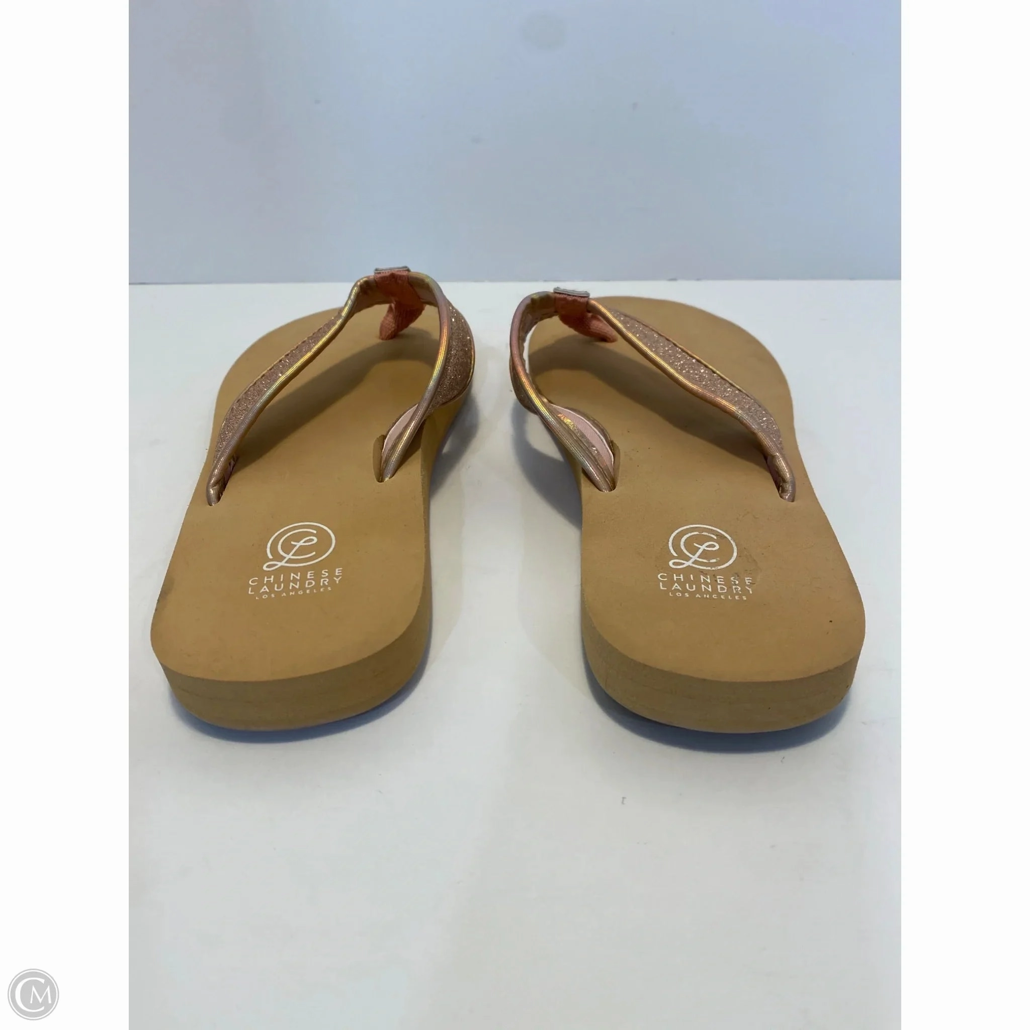 Free Spirit Flip Flops Sandals Flip Flops By Chinese Laundry In Tan, Size: 6