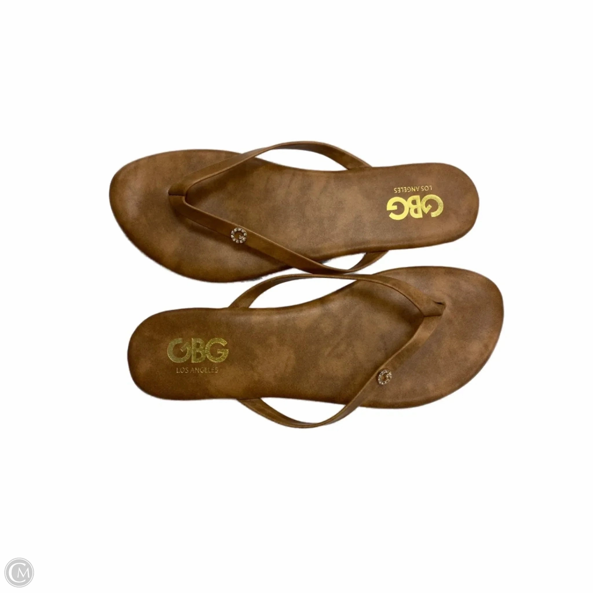 Sandals Flip Flops By Clothes Mentor In Brown, Size: 6.5 Travel Flip Flops
