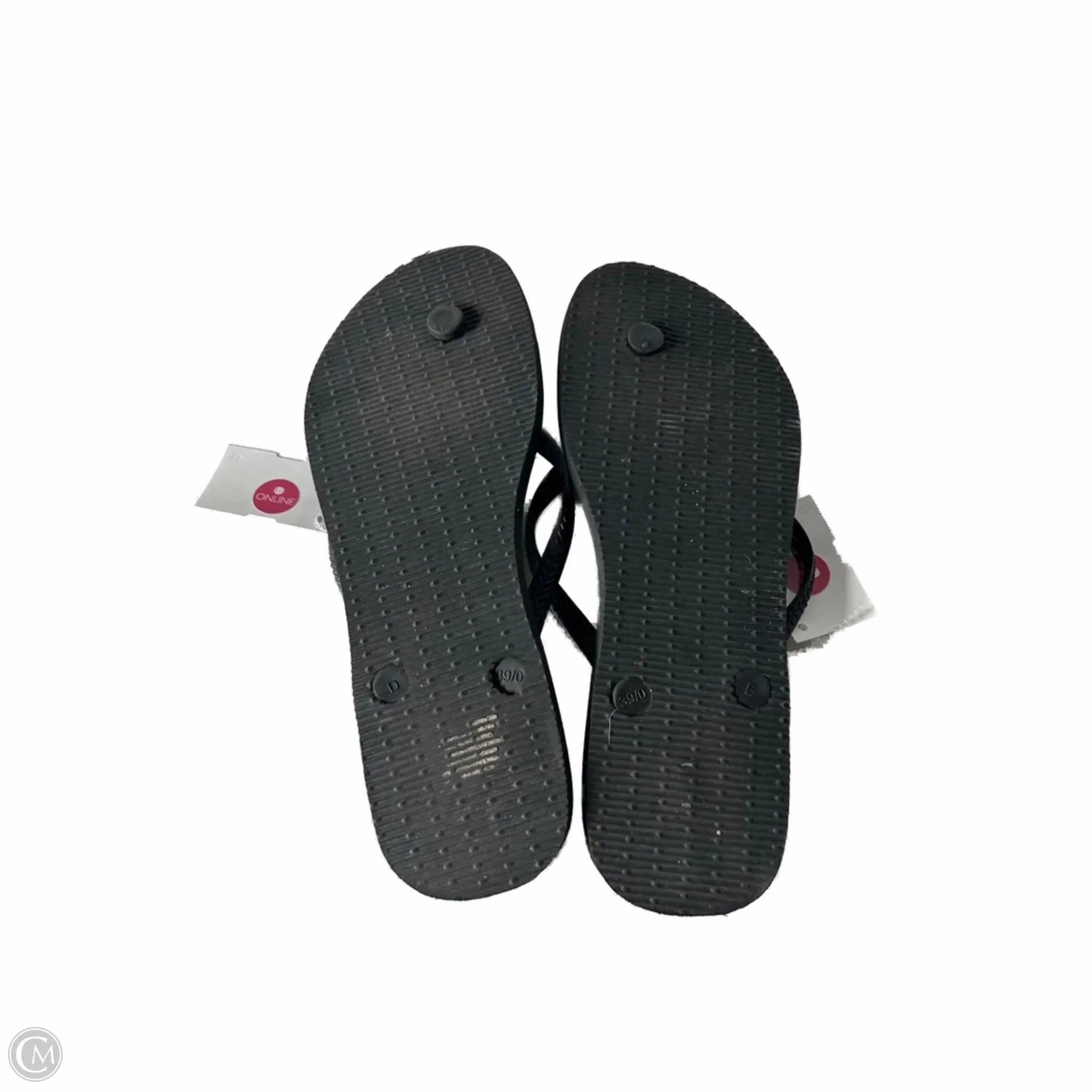 Sandals Flip Flops By Havaianas In Black & Tan, Size: 9 Best Flip Flops High Arches