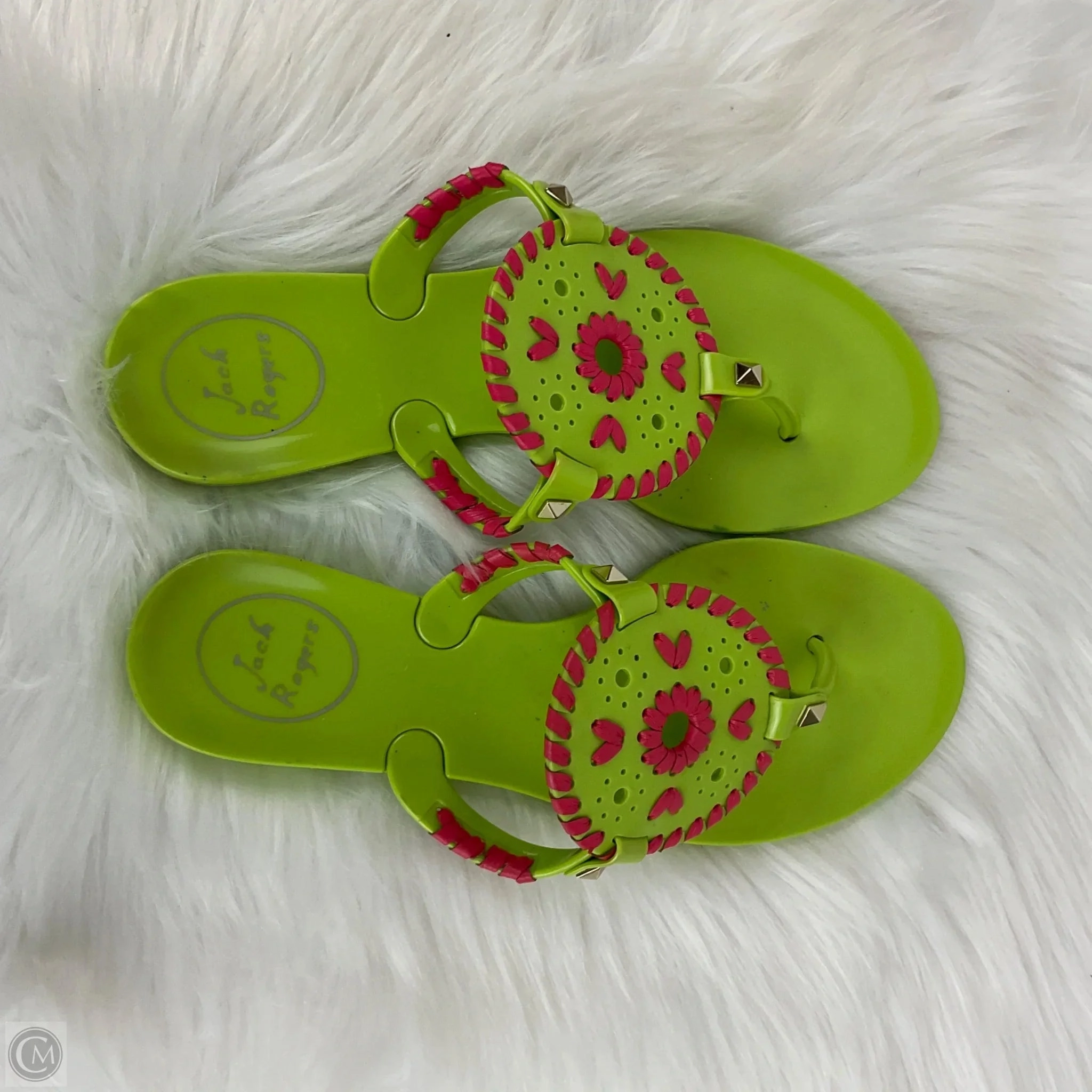 Sandals Flip Flops By Jack Rogers In Green, Size: 6 Flip Flops Cool
