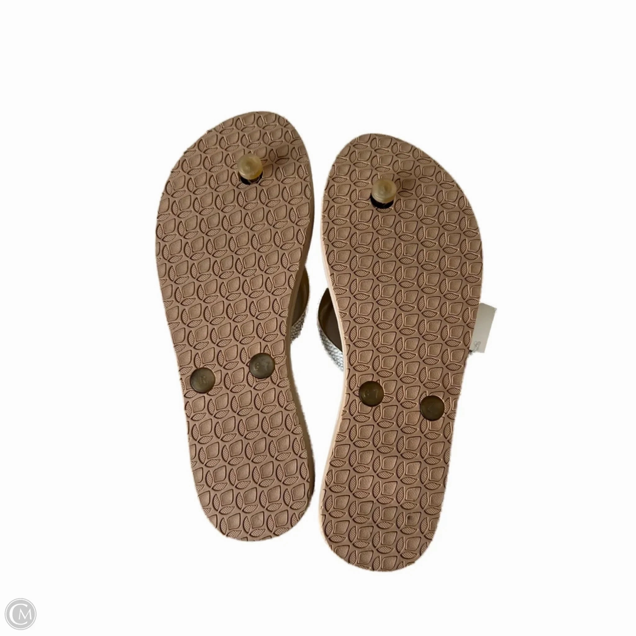 Sandals Flip Flops By Reef In Tan & White, Size: 6 Flip Flop Electronics
