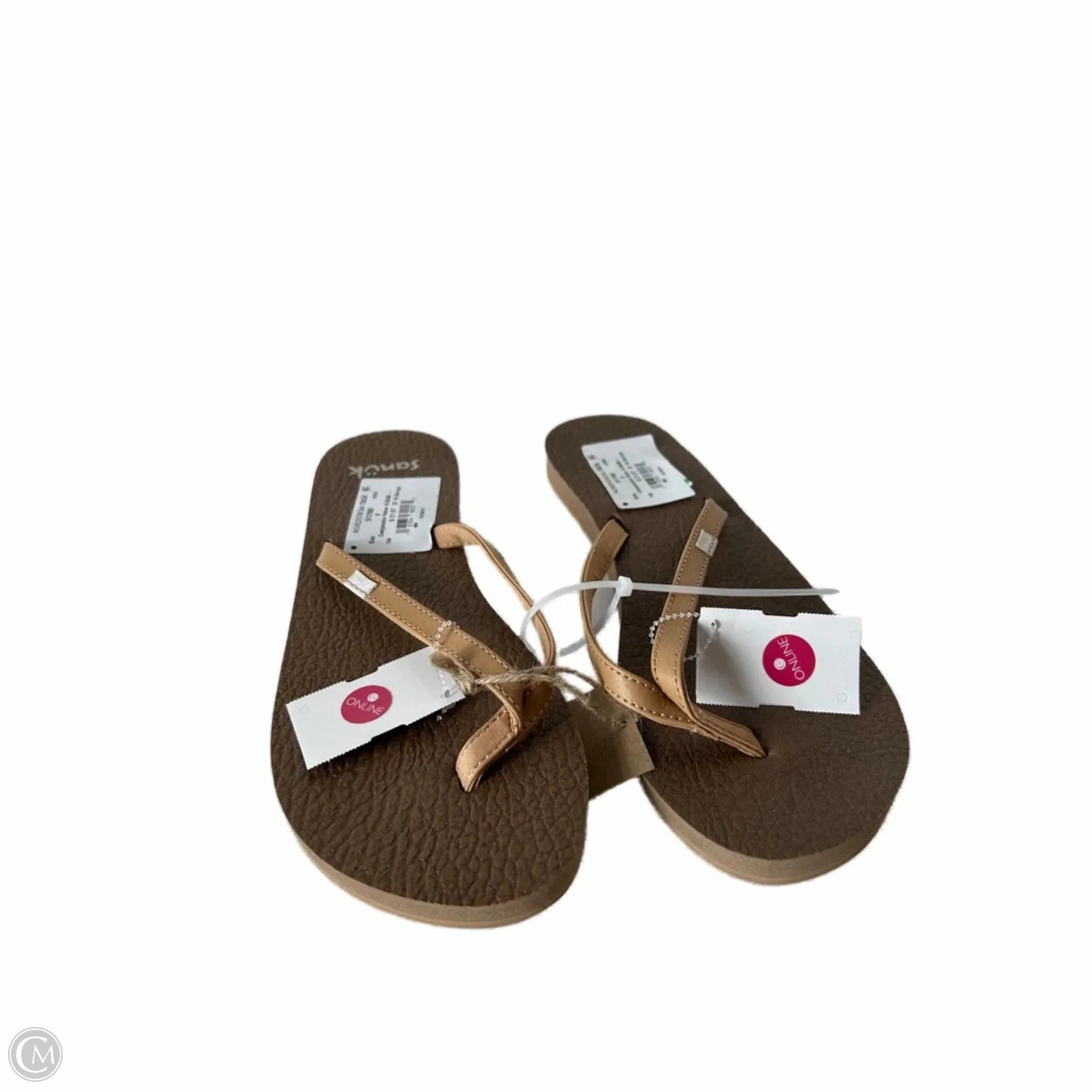 Harry Mary Flip Flops Sandals Flip Flops By Sanuk In Brown, Size: 9