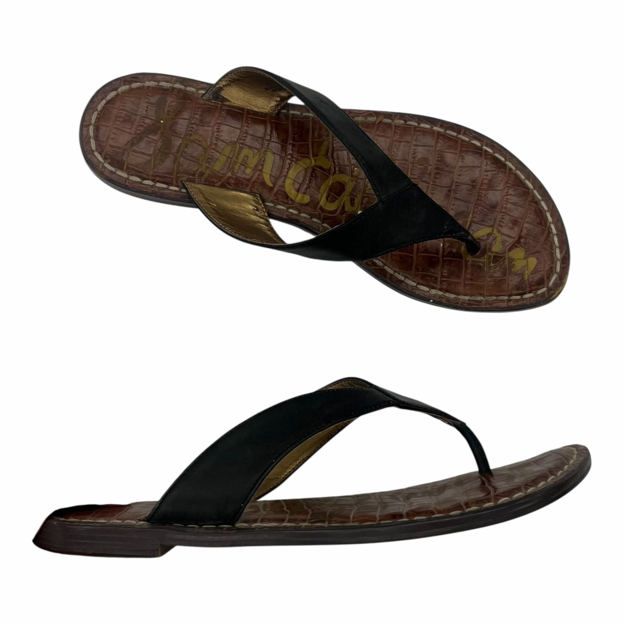 Sandals Flip Flops By Steve Madden In Black, Size:7.5 Just Flip Flops