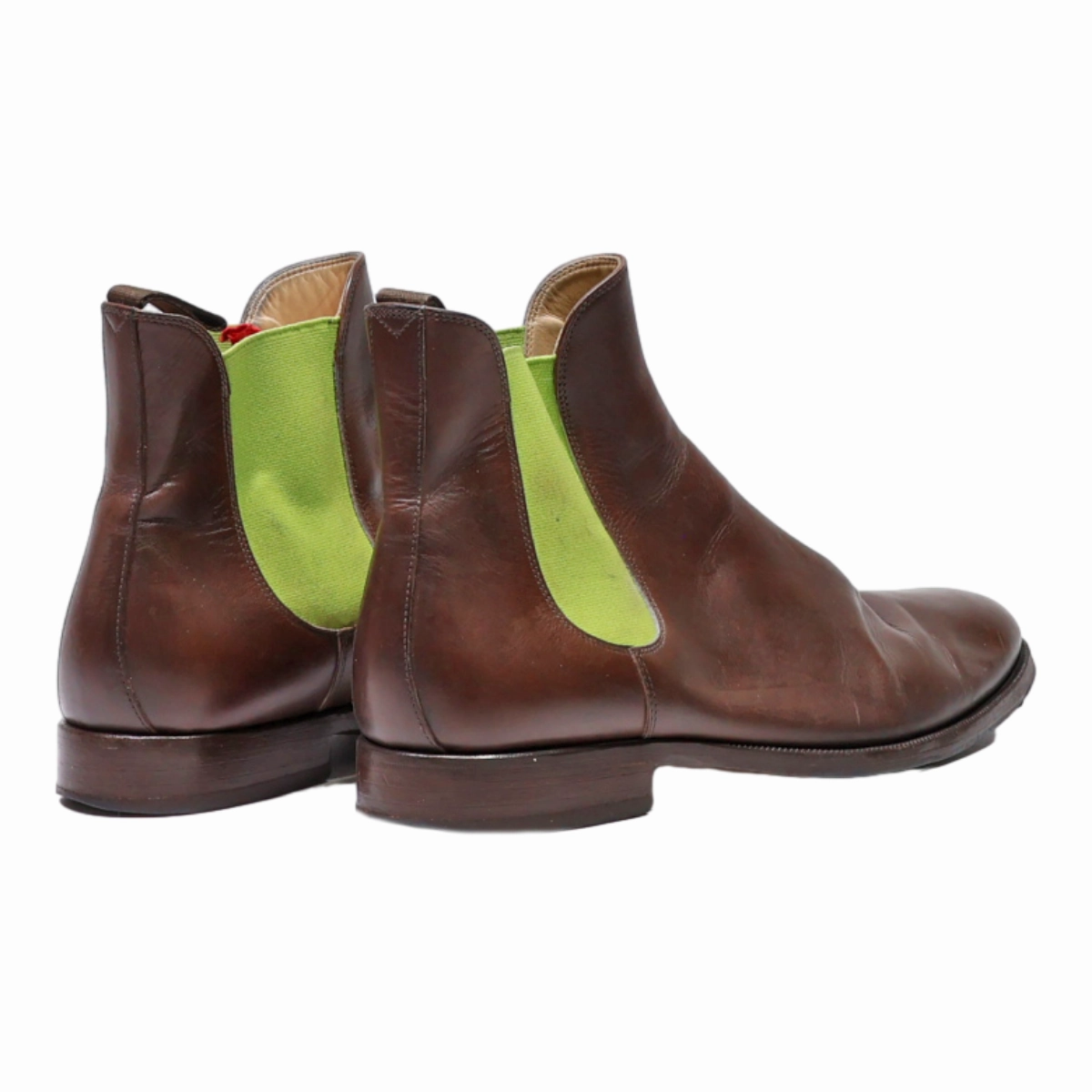 SCAROSSO Chelsea Boots Brown Leather Mens UK 7 Club Chelsea Boots