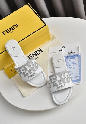 SE1059 FENDI Signature Slides / Size5-11 Walking Shoes For Flat Arches